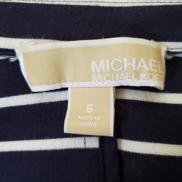Michael Kors | Navy White Striped Soft Blazer - Picture 5 of 6